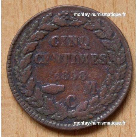 Monaco Honoré V 5 centimes 1838 MC