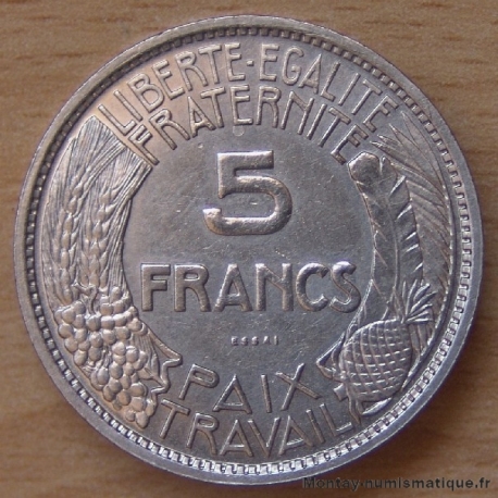 5 Francs Concours de Delannoy 1933 essai