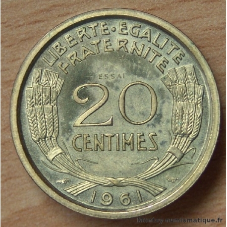 20 Centimes Concours de Cochet 1961 ESSAI