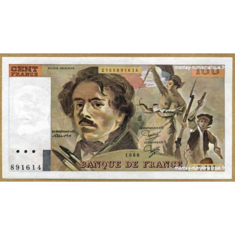 100 Francs Delacroix 1986 F.111