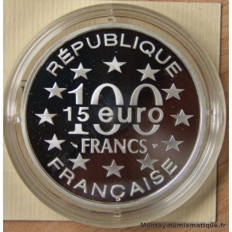 100 Francs 15 euro Cathédrale Saint-Etienne 1996  belle épreuve