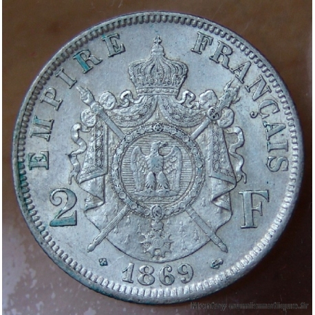 2 Francs Napoléon III 1869 BB Strasbourg