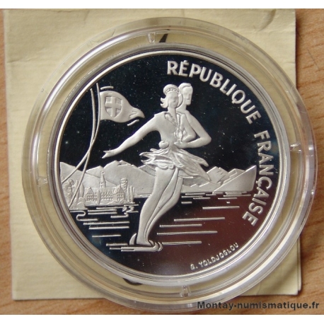 100 Francs - Patinage artistique / Lac du Bourget 1989 Belle Epreuve