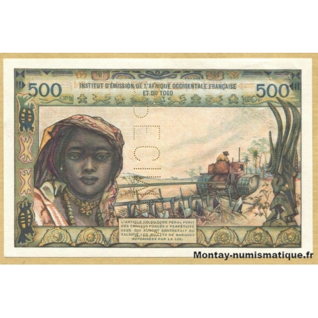 TOGO et AOF - 500 Francs ND SPECIMEN