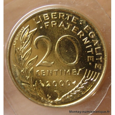 20 Centimes Marianne 2000 date espacée