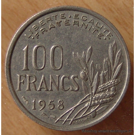 100 Francs Cochet 1958 B Beaumont-le-Roger