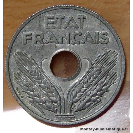 20 Centimes 1944 Zinc type 20.