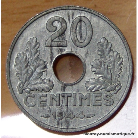 20 Centimes 1944 Zinc type 20.