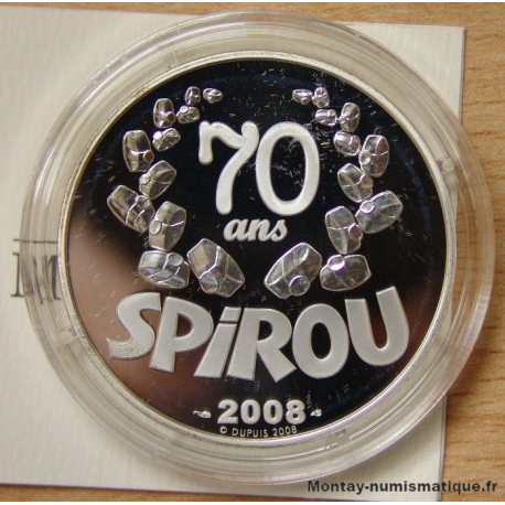 1 euro 1/2 France 70 ans SPIROU 2008 BE