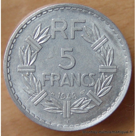 5 Francs Lavrillier Aluminium 1948 B