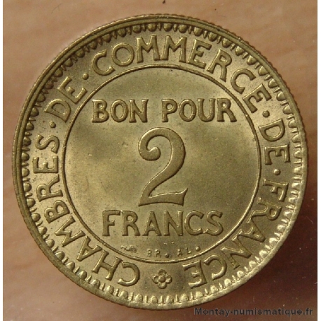 2 Francs Chambre de Commerce 1921 ( 2 fermé)