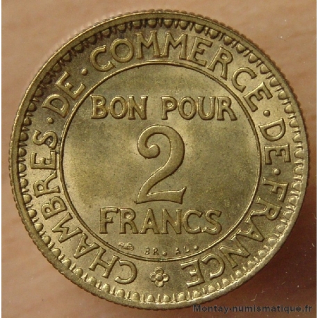 2 Francs Chambre de Commerce 1922 ( 2 ouverts)