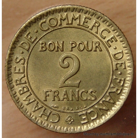 2 Francs Chambre de Commerce 1923 ( 2 ouvert)