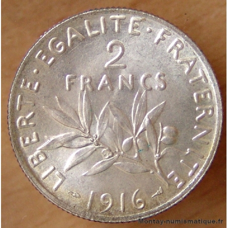 2 Francs Semeuse 1916 - Troisième république