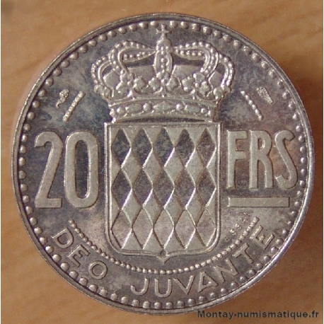 Monaco 20 Francs 1950  Rainier III essai argent