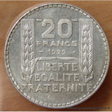 20 Francs Turin 1929