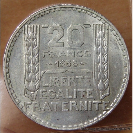 20 Francs Turin 1938