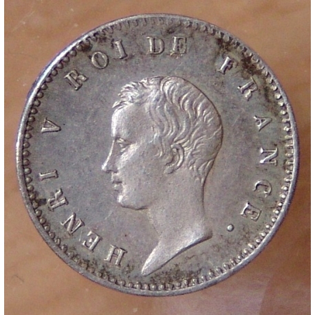 1/4  Franc  Henri V prétendant 1833 argent