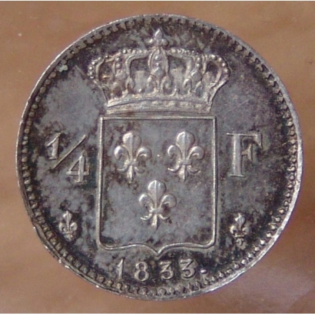 1/4  Franc  Henri V prétendant 1833 argent