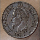 Deux centimes Napoléon III 1862 K Bordeaux