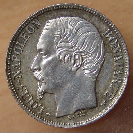 1 Franc Louis Napoléon Bonaparte 1852 A Paris