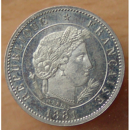 Essai de 5 Centimes Merley type I 1881 A