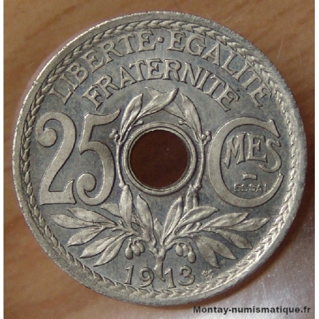 Essai de 25 centimes 1913 Lindauer grand module.