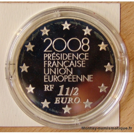 1 euro 1/2  Europa Présidence Française 2008 BE