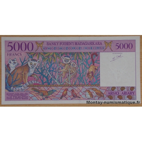 Madagascar - 5000 Francs - 1000 Ariary ND (1994)