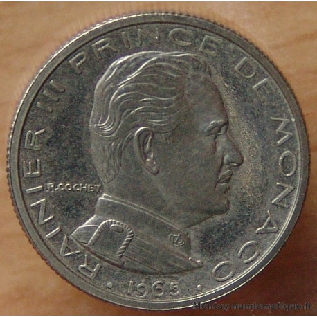 Monaco 1/2 franc Rainier III 1965 essai.