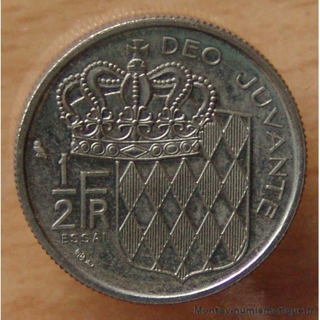 Monaco 1/2 franc Rainier III 1965 essai.