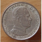 Monaco 1 franc Rainier III 1960 essai argent