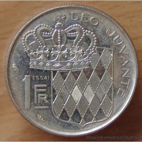 Monaco 1 franc Rainier III 1960 essai argent