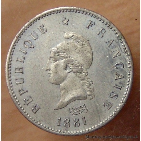 Essai de 5 Centimes  Dupré 1881 A flan rond