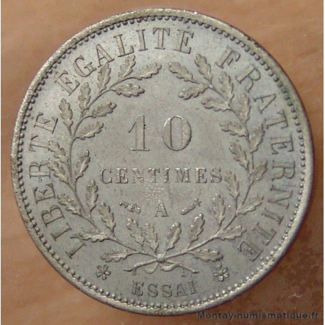 Essai de 10 Centimes Dupré 1881 A flan rond