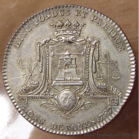 Jeton Normandie - Monnaie de Rouen 1787