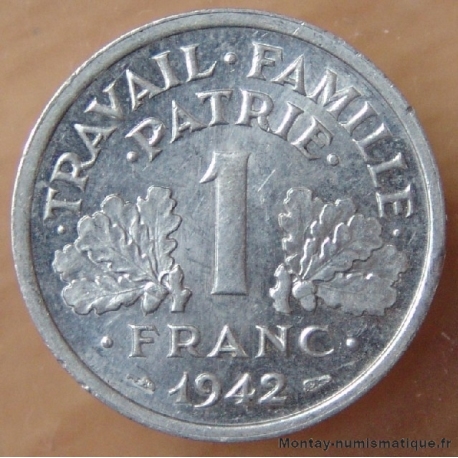 1 Franc Bazor 1942 -  Etat Français