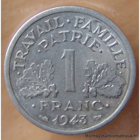 1 Franc Bazor 1943 -  Etat Français