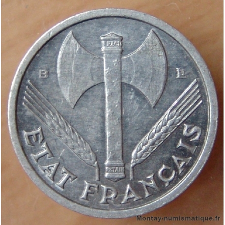 1 Franc Bazor 1943 B Beaumont-Le-Roger -  Etat Français