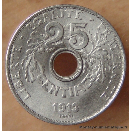 Essai de 25 centimes 1913 Coudray grand module.