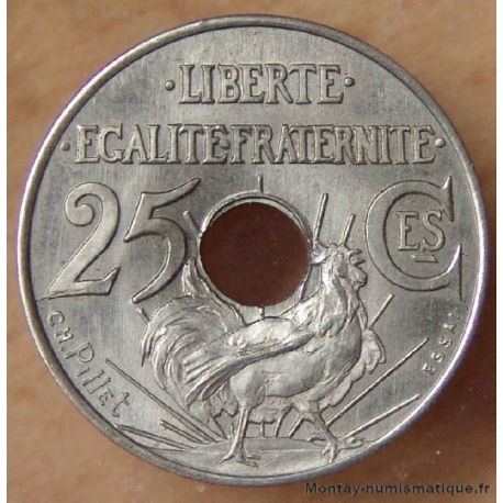 Essai de 25 centimes 1913 PILLET grand module.