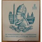 Vatican 2 Euro Belle Épreuve 2019 Fondation de l'état du Vatican