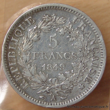 5 Francs Hercule 1849 A Paris