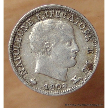 Italie 5 soldi Napoléon I 1808 M Milan