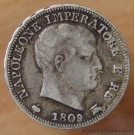 Italie 5 soldi Napoléon I 1809 M Milan var 9/8