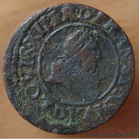 Louis XIII Double tournois 1634 D Lyon