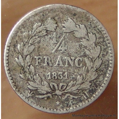 1/4 de Franc Louis Philippe 1831 H La Rochelle