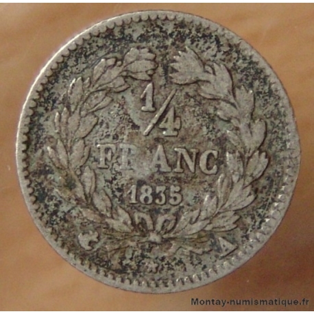 1/4 de Franc Louis Philippe 1835 A Paris