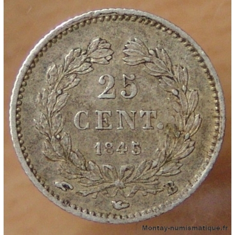 25 Cent. Louis Philippe 1845 B Rouen