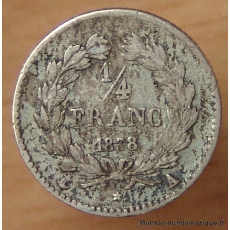 1/4 de Franc Louis Philippe 1838 A Paris